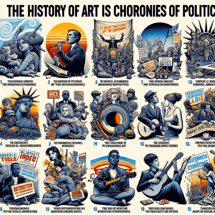 La storia dell'arte è intrinsecamente legata a quella della politica. Gli artisti, con la loro sensibilità e creatività, hanno spesso usato la loro arte come mezzo per esprimere opinioni politiche, sostenere candidati o promuovere cause sociali. In questo articolo, esploreremo dieci casi emblematici in cui gli artisti hanno usato la loro influenza per fare la differenza nel panorama politico e sociale. Questi sono solo alcuni esempi di come gli artisti hanno usato la loro arte per sostenere candidati politici e cause sociali. Che si tratti di canzoni di protesta, murales di strada, poster di campagna o video musicali, gli artisti hanno il potere di influenzare l'opinione pubblica e promuovere il cambiamento sociale. In un'epoca in cui le questioni politiche e sociali sono sempre più al centro dell'attenzione, l'arte rimane un potente strumento di espressione e attivismo. raw La storia dell'arte è intrinsecamente legata a quella della politica. Gli artisti, con la loro sensibilità e creatività, hanno spesso usato la loro arte come mezzo per esprimere opinioni politiche, sostenere candidati o promuovere cause sociali. In questo articolo, esploreremo dieci casi emblematici in cui gli artisti hanno usato la loro influenza per fare la differenza nel panorama politico e sociale. Questi sono solo alcuni esempi di come gli artisti hanno usato la loro arte per sostenere candidati politici e cause sociali. Che si tratti di canzoni di protesta, murales di strada, poster di campagna o video musicali, gli artisti hanno il potere di influenzare l'opinione pubblica e promuovere il cambiamento sociale. In un'epoca in cui le questioni politiche e sociali sono sempre più al centro dell'attenzione, l'arte rimane un potente strumento di espressione e attivismo. raw